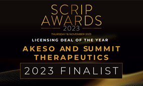 安博官方网页版生物与Summit就依沃西的合作入围Scrip “2023年度许可交易奖”